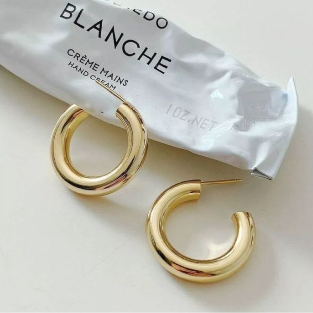 Gold Tone Hoop Earrings